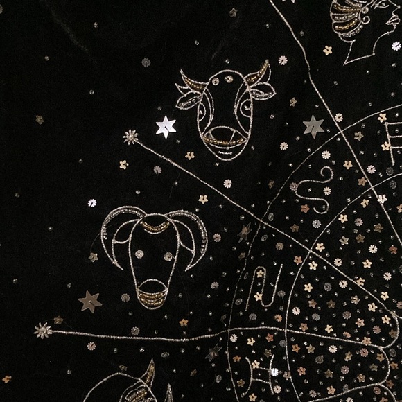 Nastygal Black Velvet Zodiac Dress - NWT RARE - Picture 6 of 7